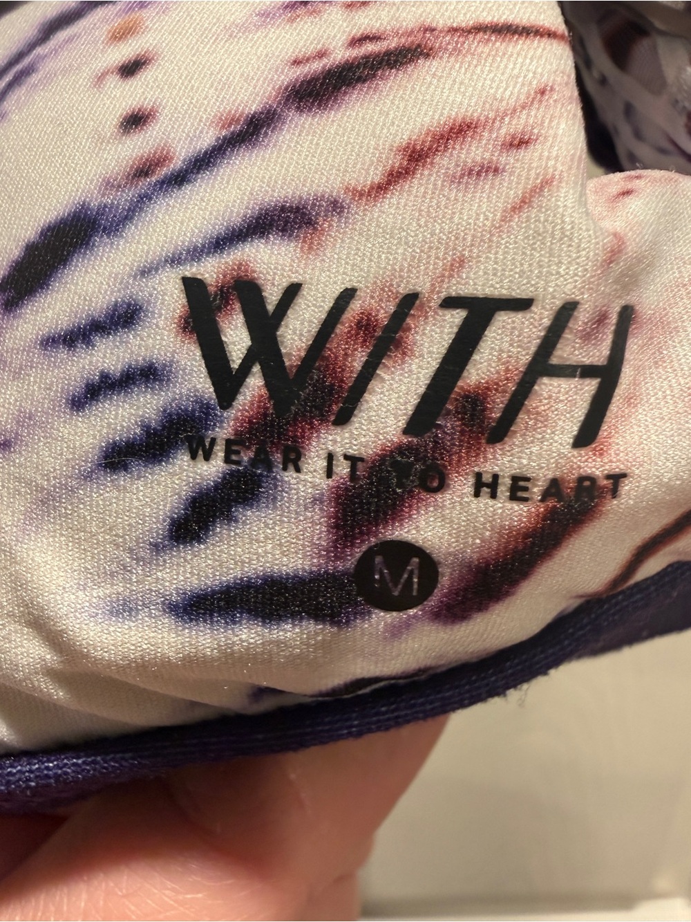 Peloton x WITH Tie-Dye Sports Bra | Medium | Removable Pads | Mesh Racerback - Picture 8 of 8